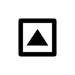 無料正方形の輪郭のアイコン内の三角形の矢印