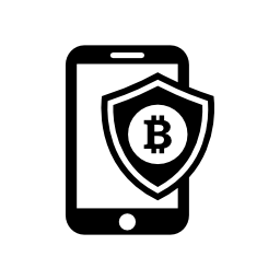 Bitcoin携帯電話セキュリティシールド無料アイコン