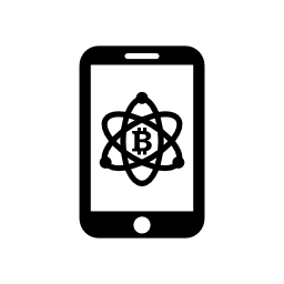 携帯電話スクリーンの無料アイコン科学記号のBitcoin