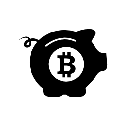 Bitcoinセーフ豚無料アイコン