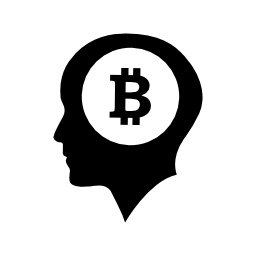 頭の無料アイコン内部Bitcoin記号