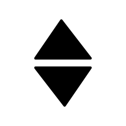 三角形の矢印を上下に形成無料アイコン