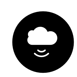 クラウドwifi接続円形シンボル無料アイコン