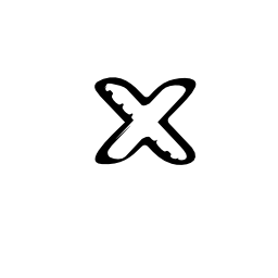 Xスケッチ文字シンボル無料アイコン