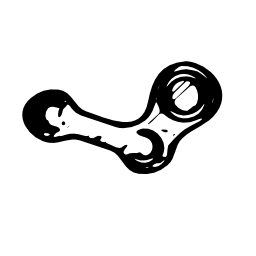 蒸気のスケッチのロゴの無料アイコン