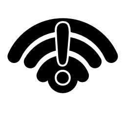 Wifi接続警告シンボル無料アイコン