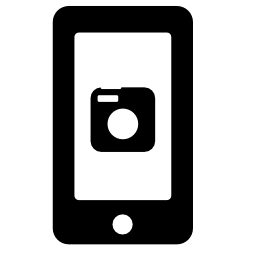 写真のカメラ携帯電話スクリーンの無料アイコン
