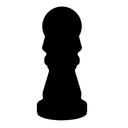 チェスのポーン黒い図形側表示無料...