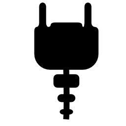 電気接続黒い図形無料アイコン用プラグ