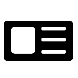 Idカードインターフェイス四角形の記号の無料アイコン