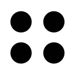 4つの円黒いグループ無料アイコン