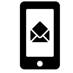 携帯電話画面無料アイコンのオープンメール封筒シンボル
