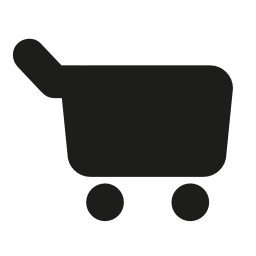 ショッピングカートの黒いシルエット丸めバリアント無料アイコン