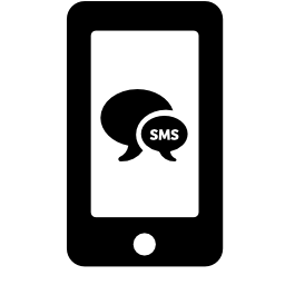 携帯電話スクリーンの無料アイコンのSms泡シンボル