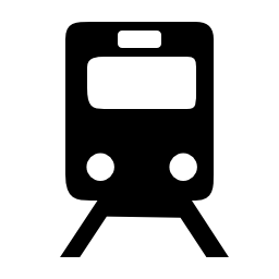 鉄道無料アイコン上を走行する列車
