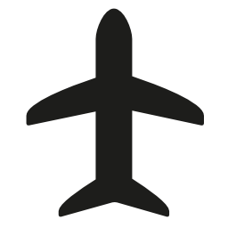飛行機黒い図形無料アイコン