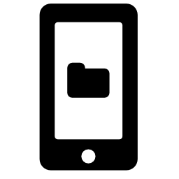 携帯電話スクリーンの無料アイコンのフォルダー記号