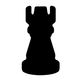 黒いタワーチェスピース図形無料アイコン