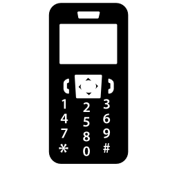 ボタン無料アイコンの番号を持つ携帯電話します。