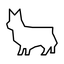猫の幾何学的なシルエットの無料のアイコン
