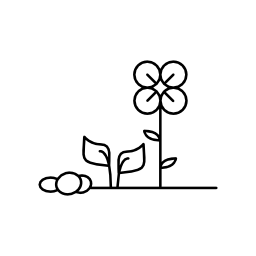 花と植物土無料アイコン