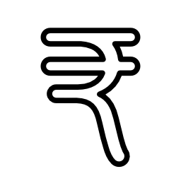 インドルピーの通貨シンボル無料アイコン