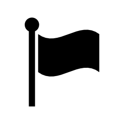 黒い旗の無料アイコンと旗竿
