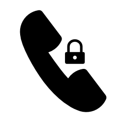 ロックされた電話インターフェイス電話シンボル無料アイコン