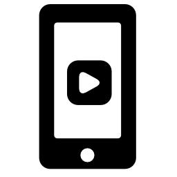 携帯電話スクリーンの無料アイコンのビデオ再生ボタン