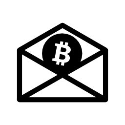 メール封筒概要無料アイコン内部Bitcoin