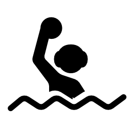 水の無料アイコンの水球選手のシルエット