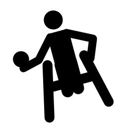 車輪の上プレーヤーのパラリンピックバスケットボールシルエット椅子無料アイコン