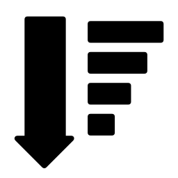 下矢印無料アイコン順序のインタフェースシンボル