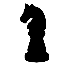 黒い馬のチェスの駒形無料アイコン