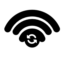 Wifi接続をリフレッシュ記号無料アイコン