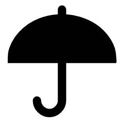傘黒い図形無料アイコン
