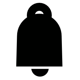 ベル黒ツール形状の無料アイコン
