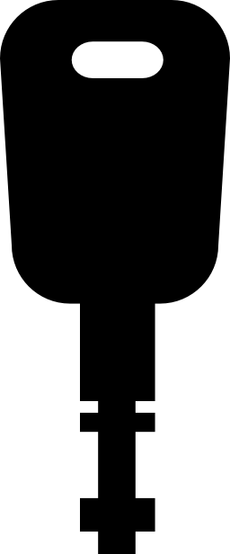 黒の現代キー形状無料アイコン