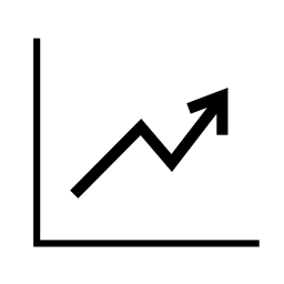 行を昇順データ分析チャート無料アイコン