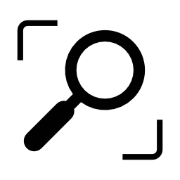 拡大鏡ツールの無料アイコンの付いたショットインタフェースシンボルを検索します。