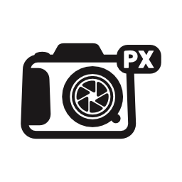 Px記号無料アイコンと写真カメラ