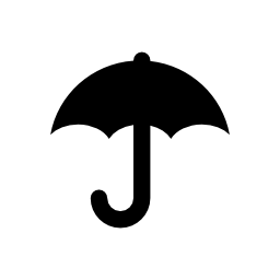 傘黒い図形シンボル無料アイコン