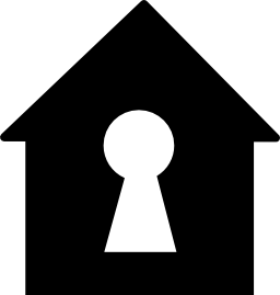 家の形の無料アイコンの鍵穴