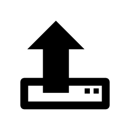 上方向キーまたはハードディスクの無料アイコンのシンボルをアップロードします。