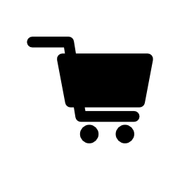 ショッピングカート黒ツール図形無料アイコン