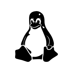 手術システムの無料アイコンのLinuxペンギンのロゴ文字記号