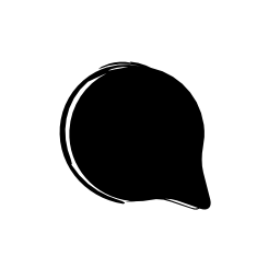 円形の黒いスピーチ泡無料アイコンのスケッチの社会的な記号をチャットします。