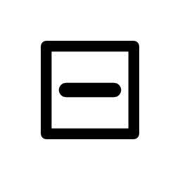 四角いアウトラインインタフェースシンボルの無料アイコンのマイナス記号