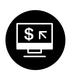 コンピューター現金インタフェースシンボル無料アイコン