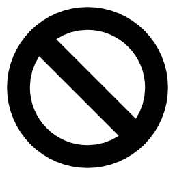 スラッシュの無料アイコンとサークルの禁止を示す記号
